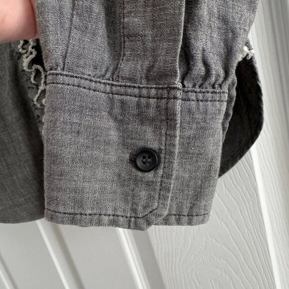 Isabel Marant Etoile "Lawendy" Chambray Shirt in Grey, size 38 (fits 2/4) - Picture 6 of 13